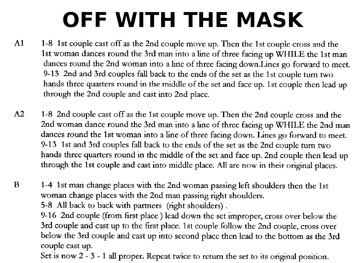 Off With The Mask (dance)